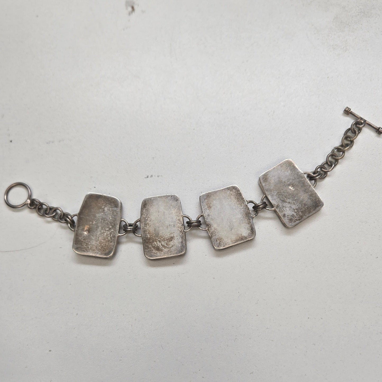 925 Silver Mother of Pearl Link Bracelet