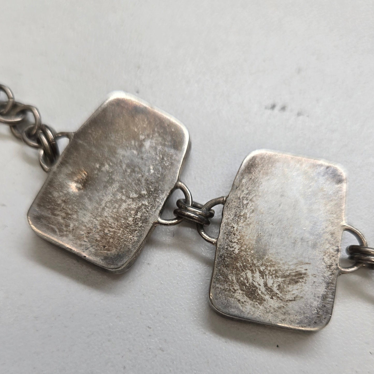 925 Silver Mother of Pearl Link Bracelet