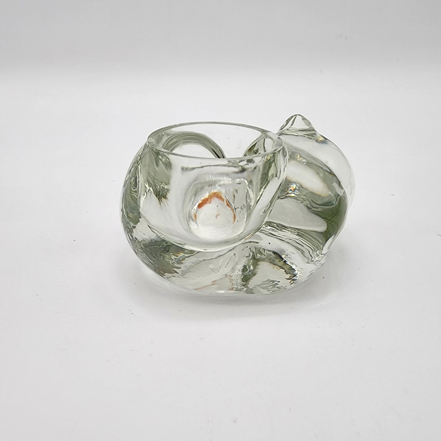 Avon (Indiana Glass) Sleeping Cat Candle Holder