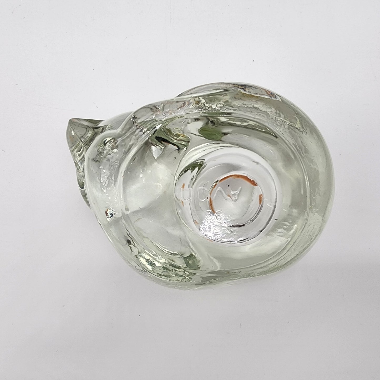 Avon (Indiana Glass) Sleeping Cat Candle Holder