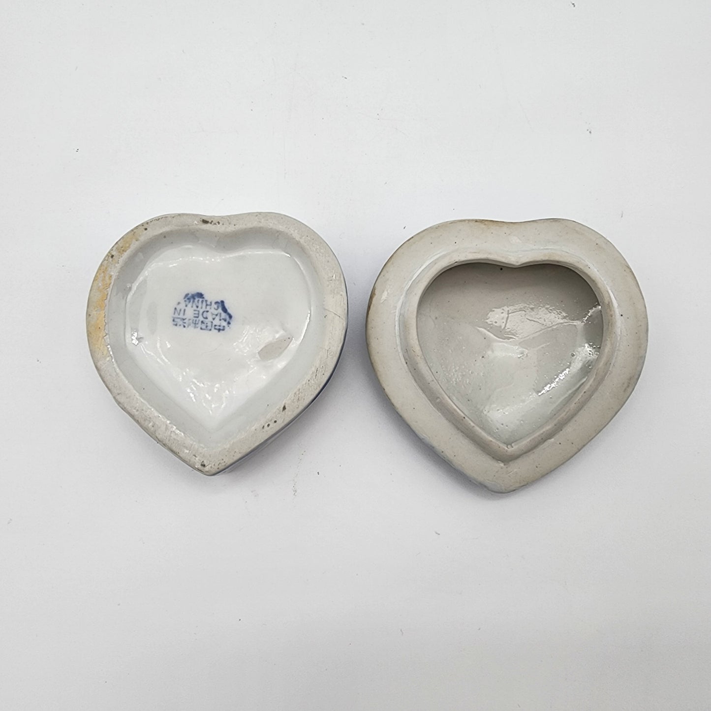 Chinese Porcelain Heart Trinket Box