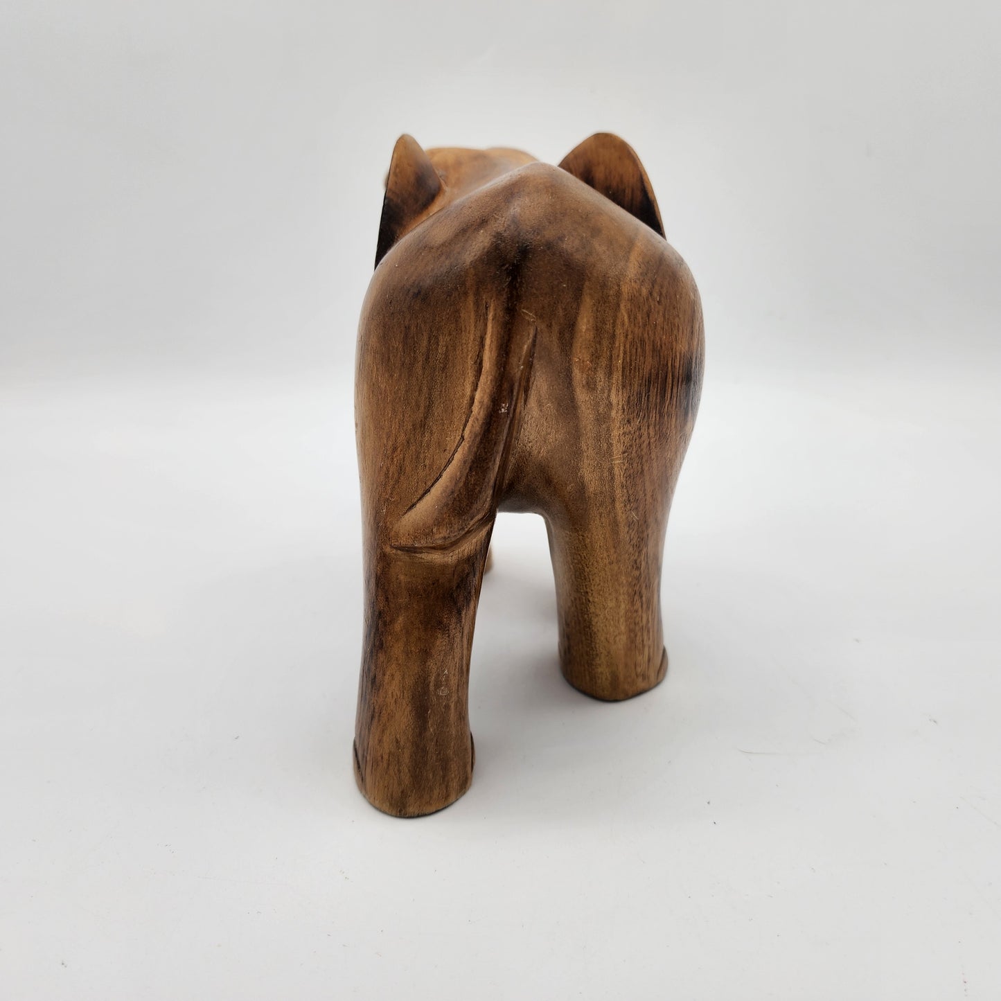 Wood Elephant with Trunk Up