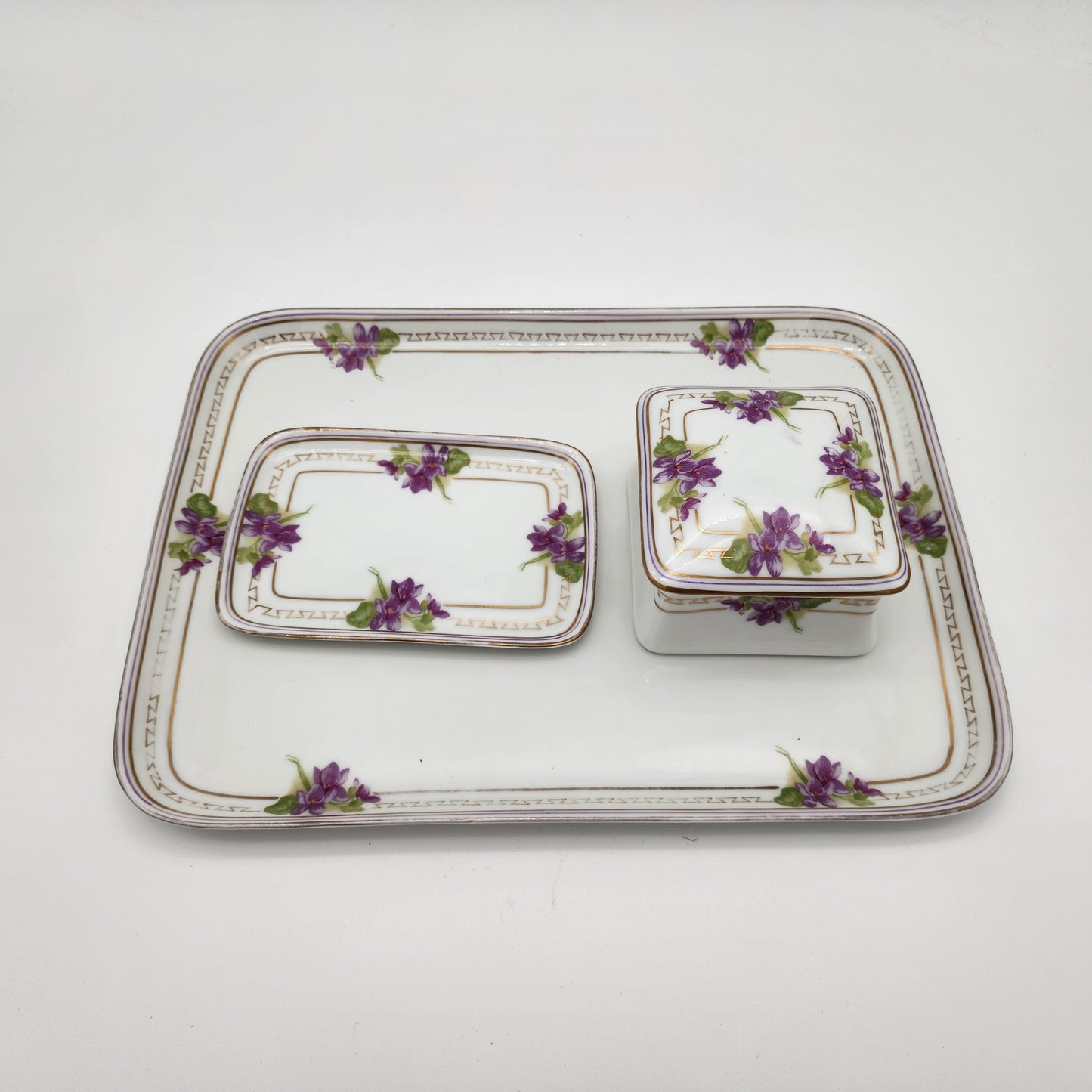 Art Deco Favorite Bavaria Dresser Set with Violets