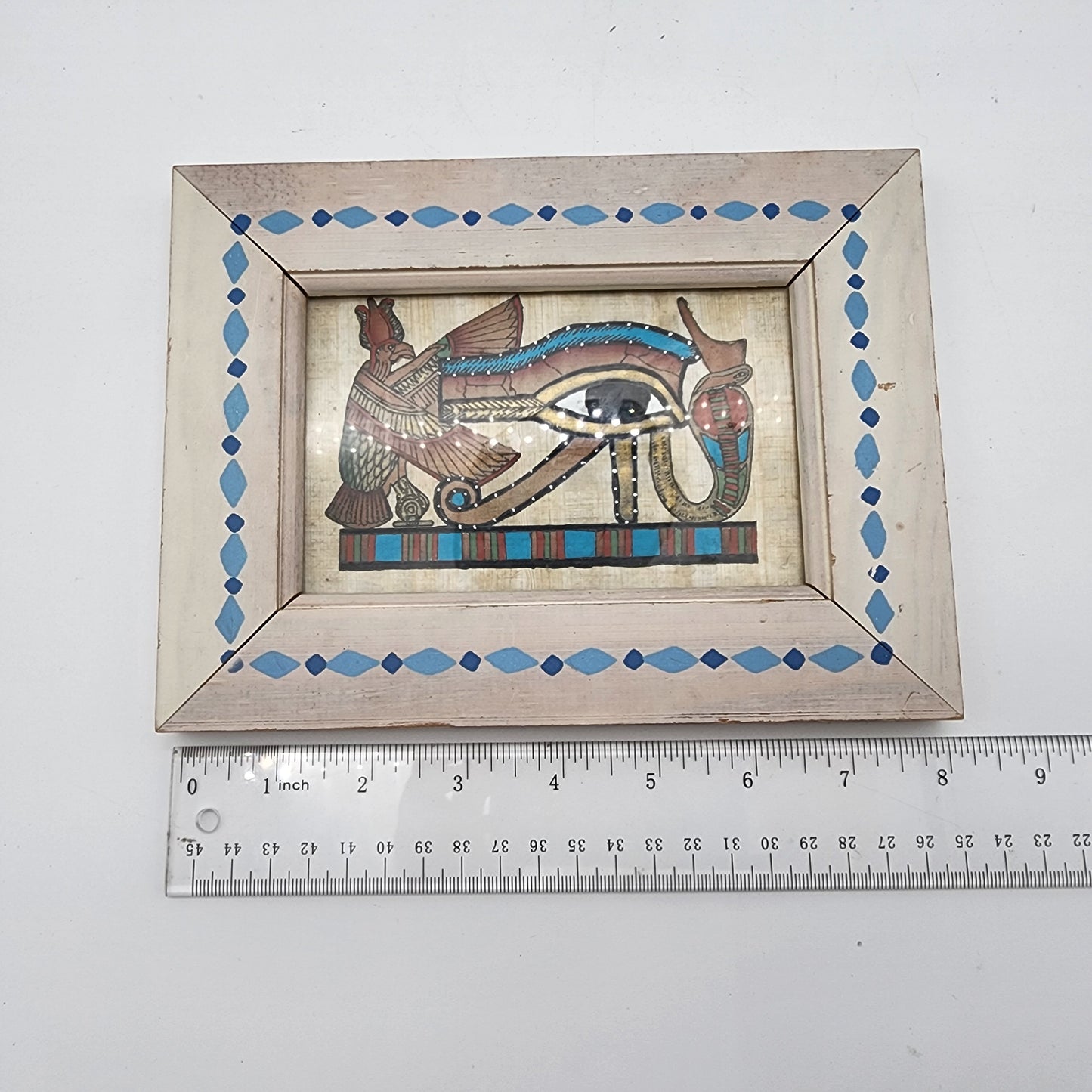 Egyptian Papyrus Painting of Eye of Horus