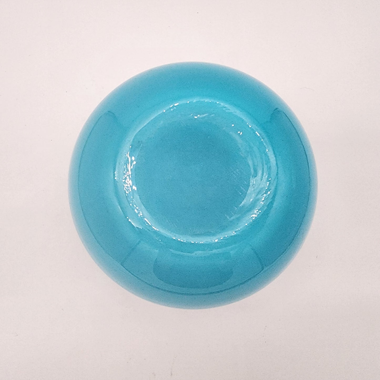 Blue Cased Glass Vase