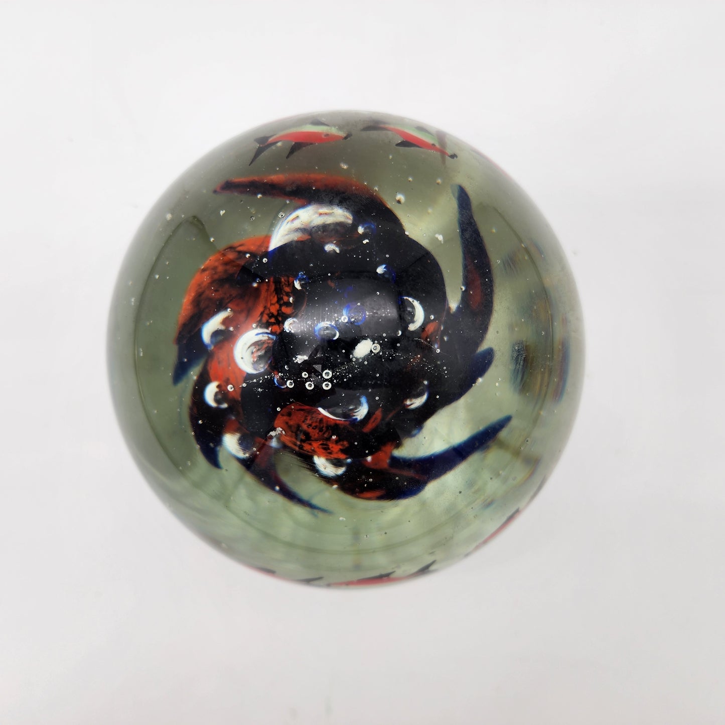 Large Sea Life Aquarium Glass Paperweight