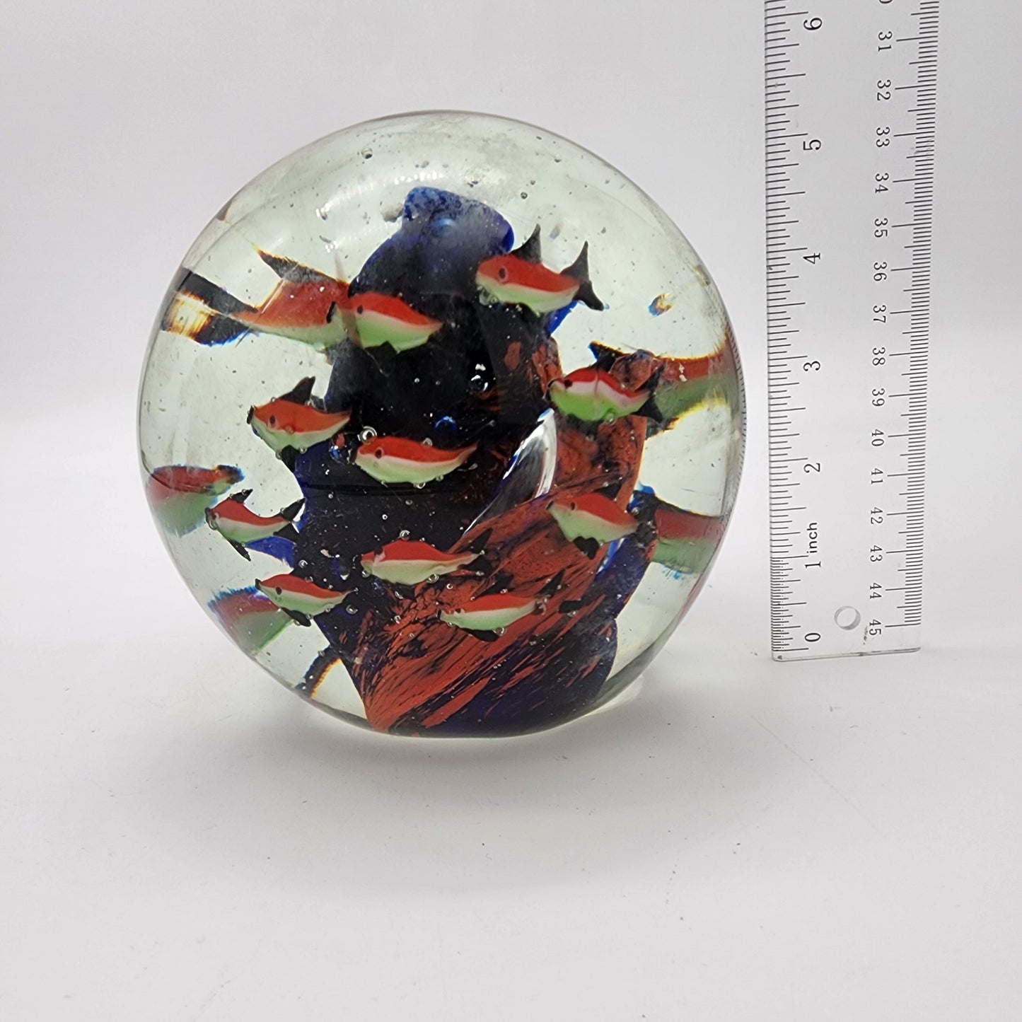 Large Sea Life Aquarium Glass Paperweight