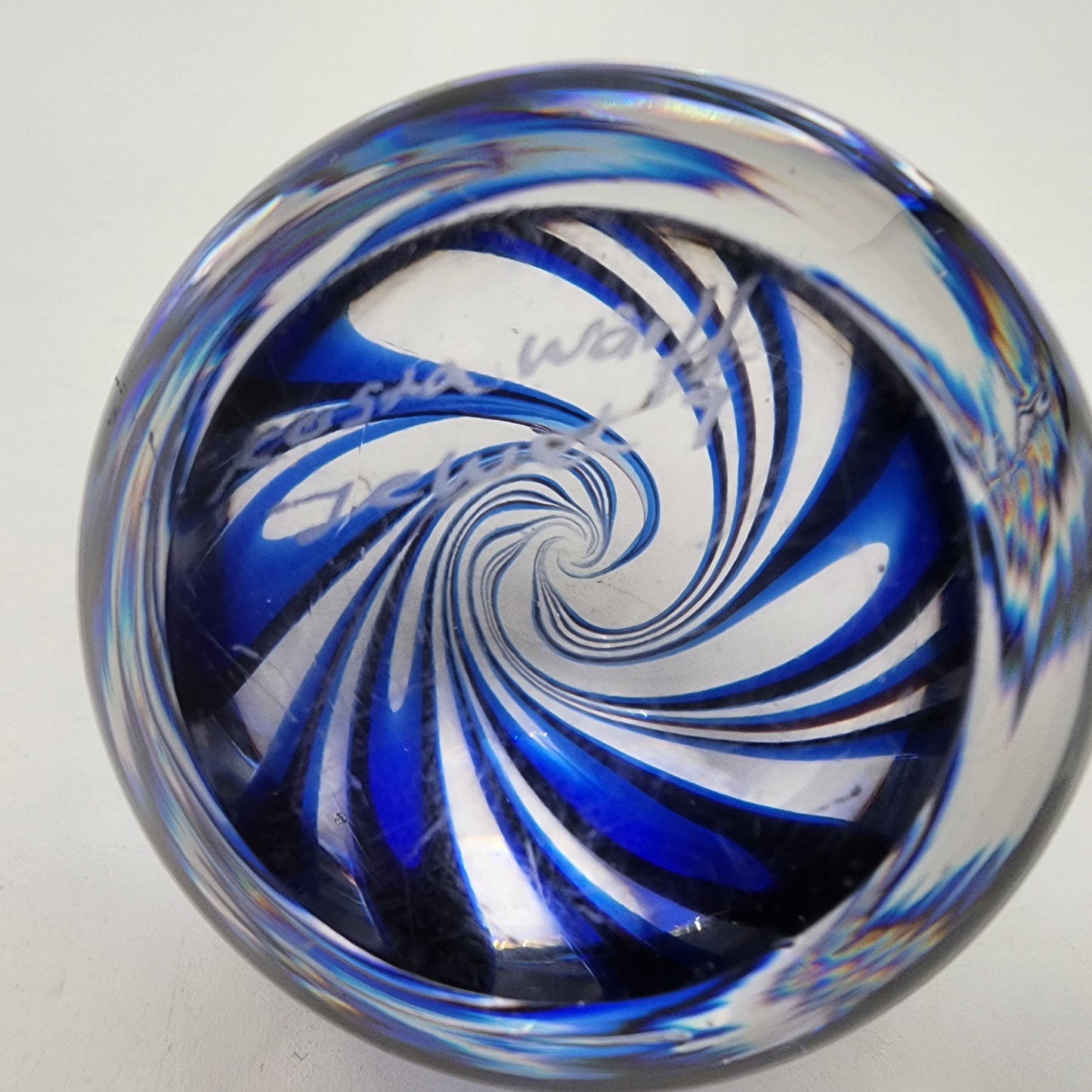 Vintage Kosta Boda Goran Warff Glass Paperweight