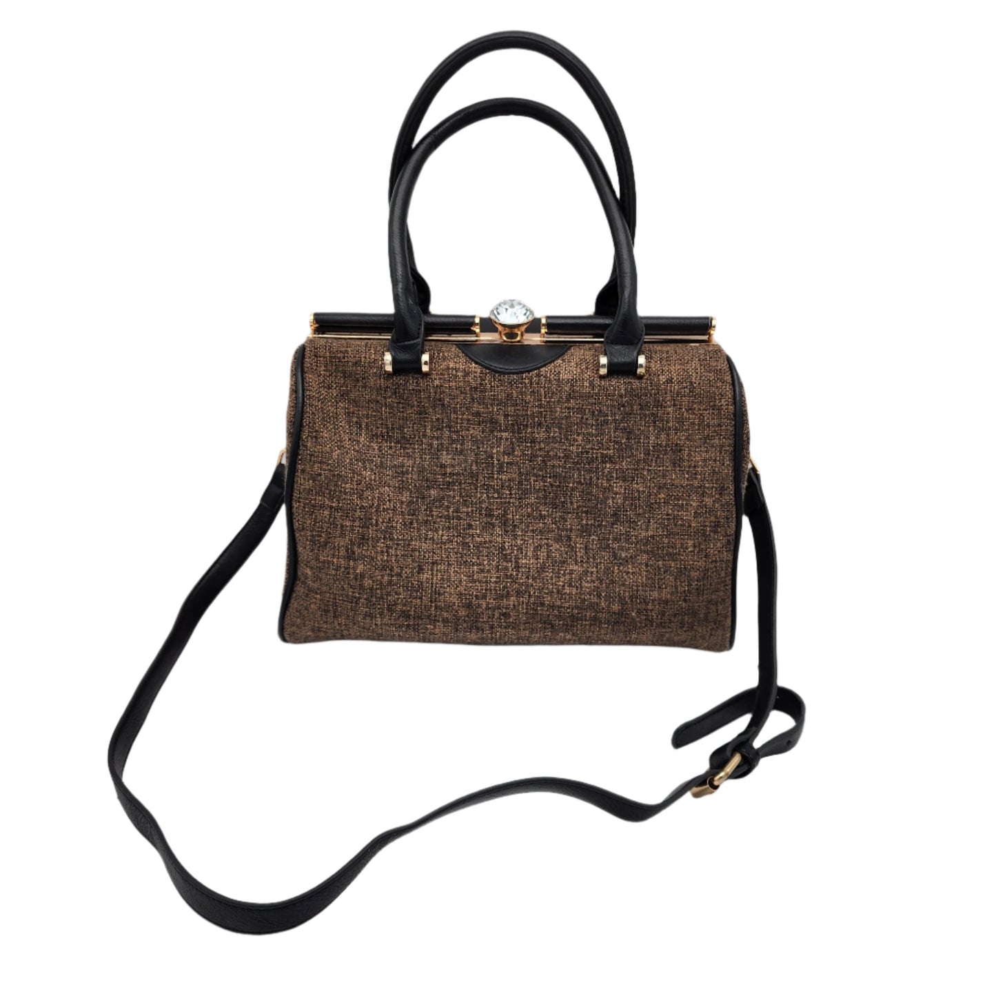 Le Miel Tweed Barrel Handbag