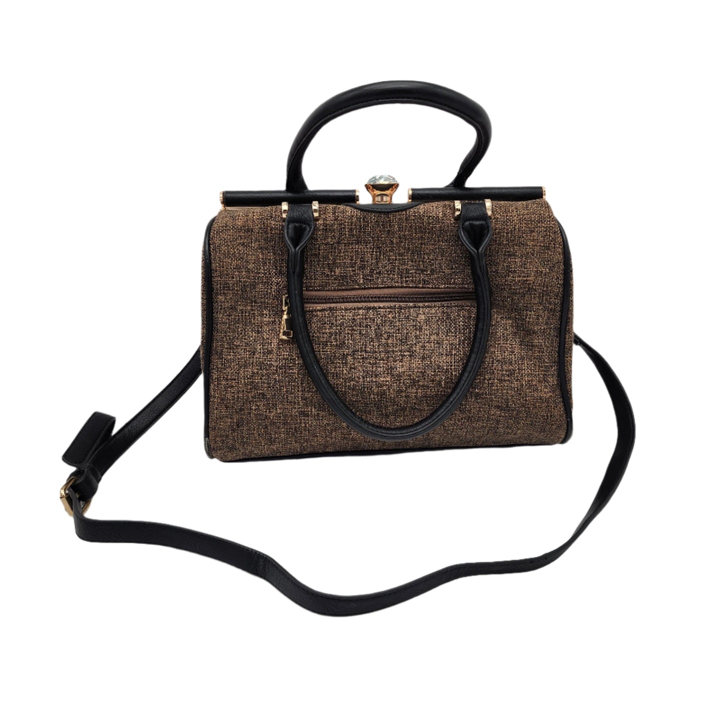 Le Miel Tweed Barrel Handbag