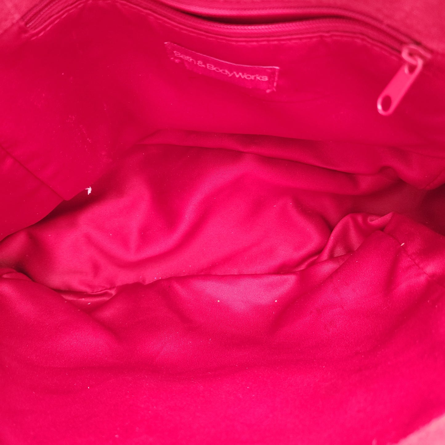 Bath And Body Works Red Leather Suede Purse