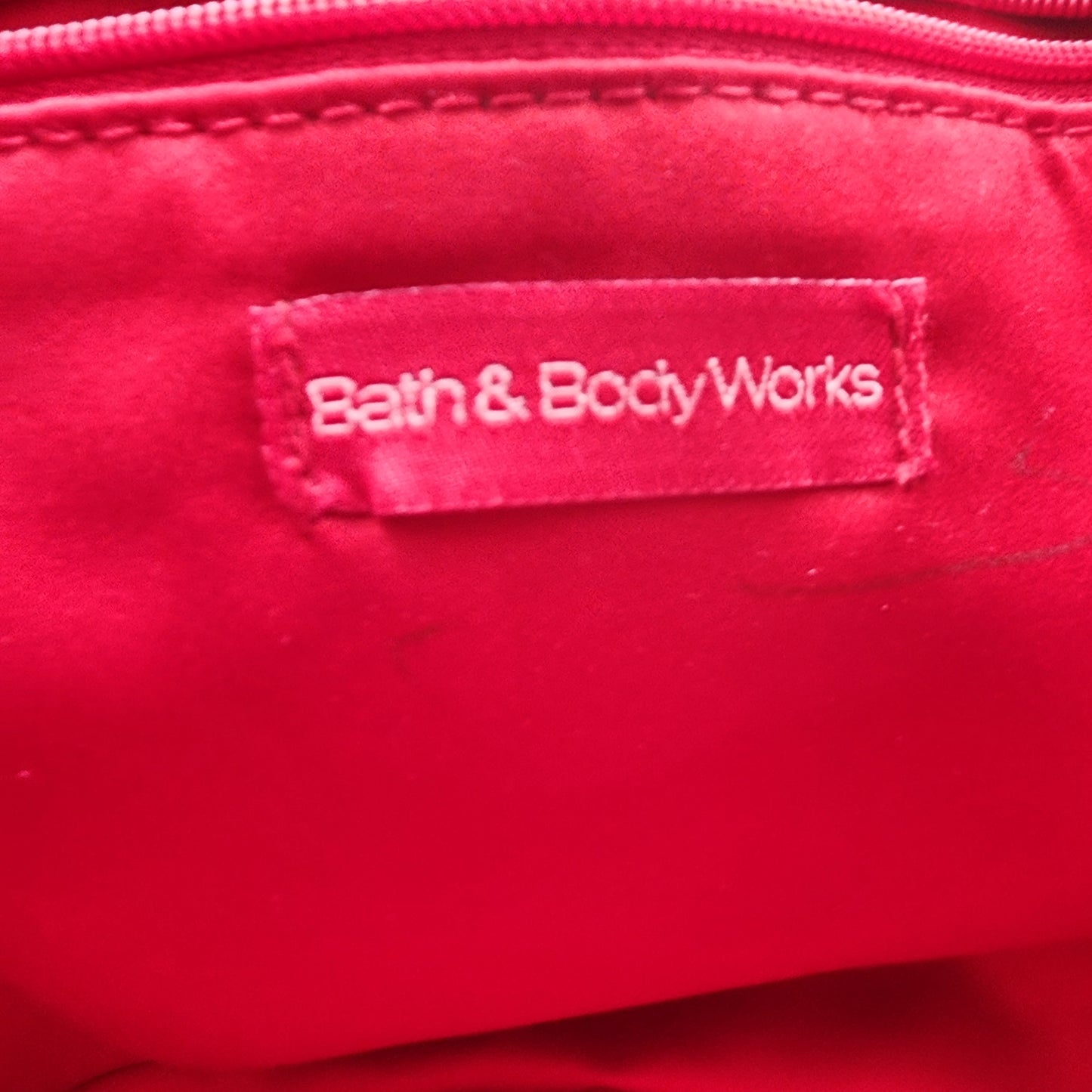 Bath And Body Works Red Leather Suede Purse