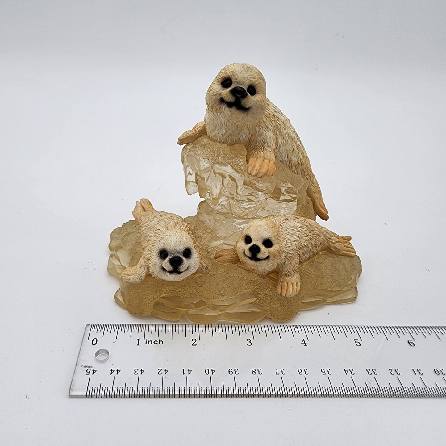 Vintage Seals on Lucite Figurine