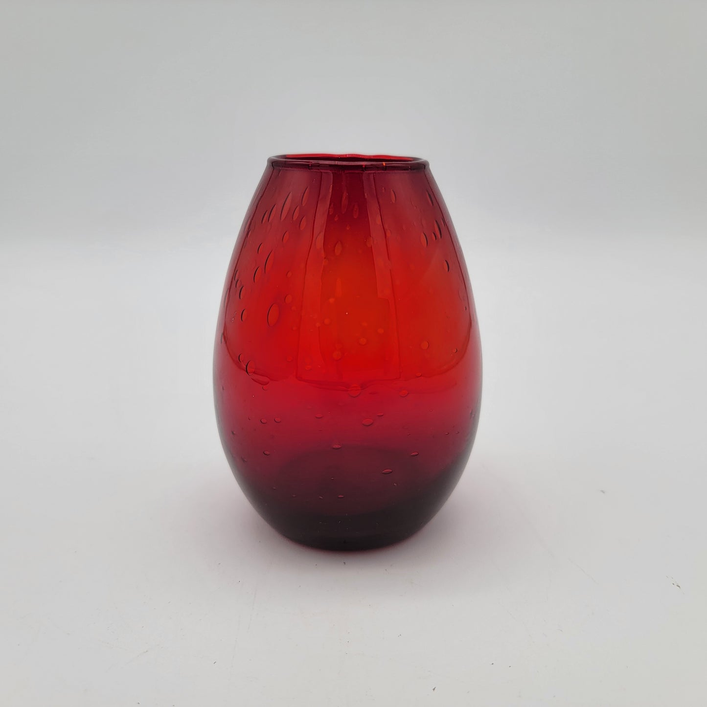 Ruby Red Blown Glass Vase