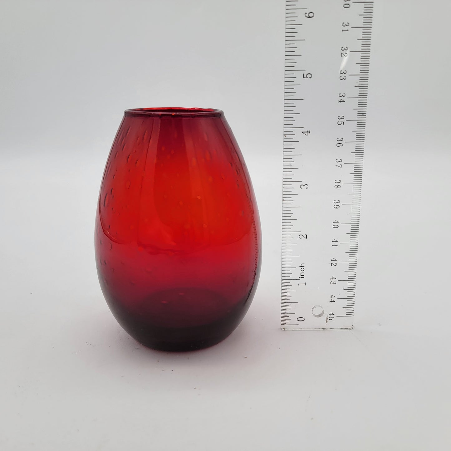 Ruby Red Blown Glass Vase