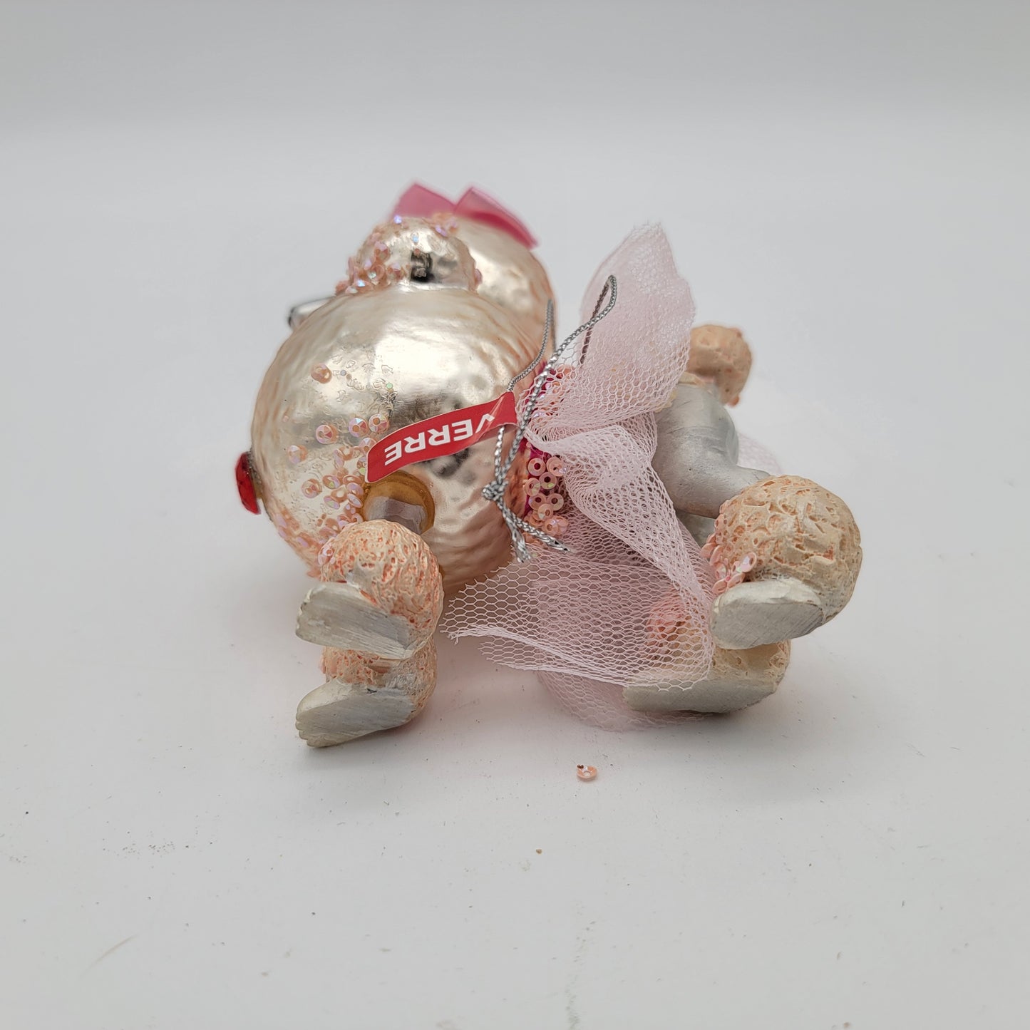 Glass Poodle Christmas Ornament