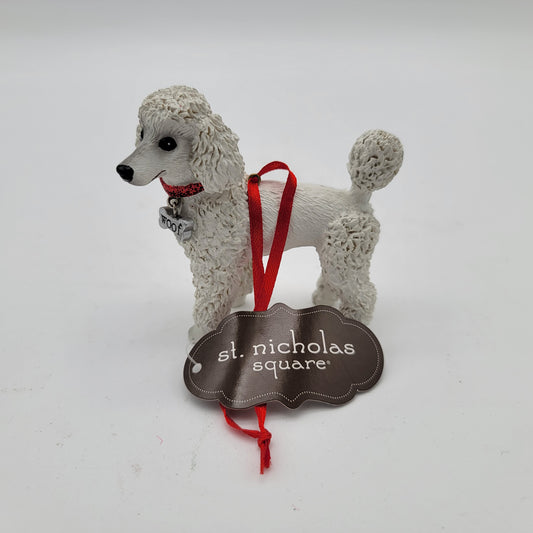 St Nicholas Square Poodle Christmas Ornament