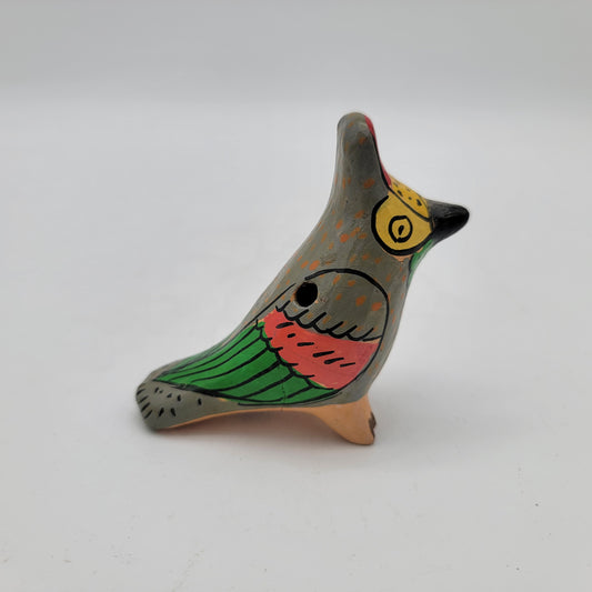 Mexican Pottery Bird Ocarina Pointy Head