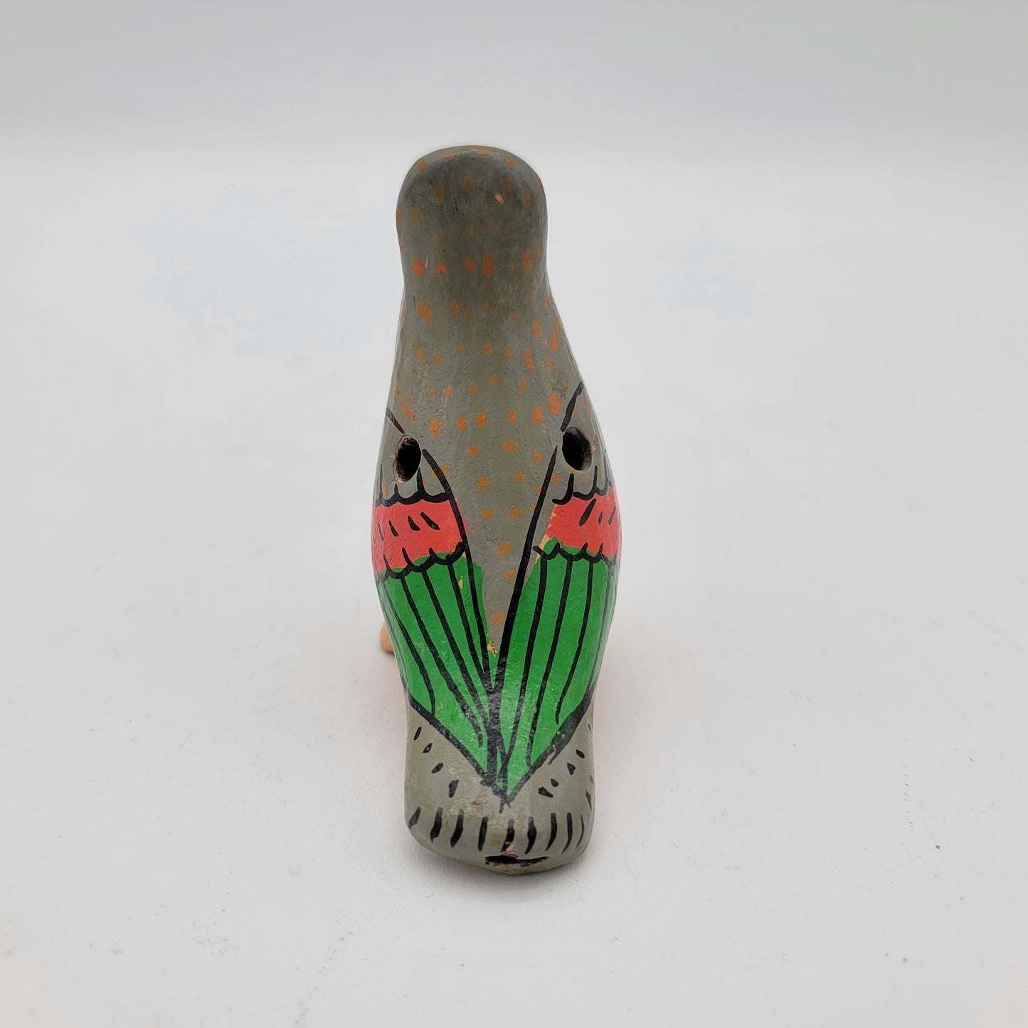 Mexican Pottery Bird Ocarina Pointy Head