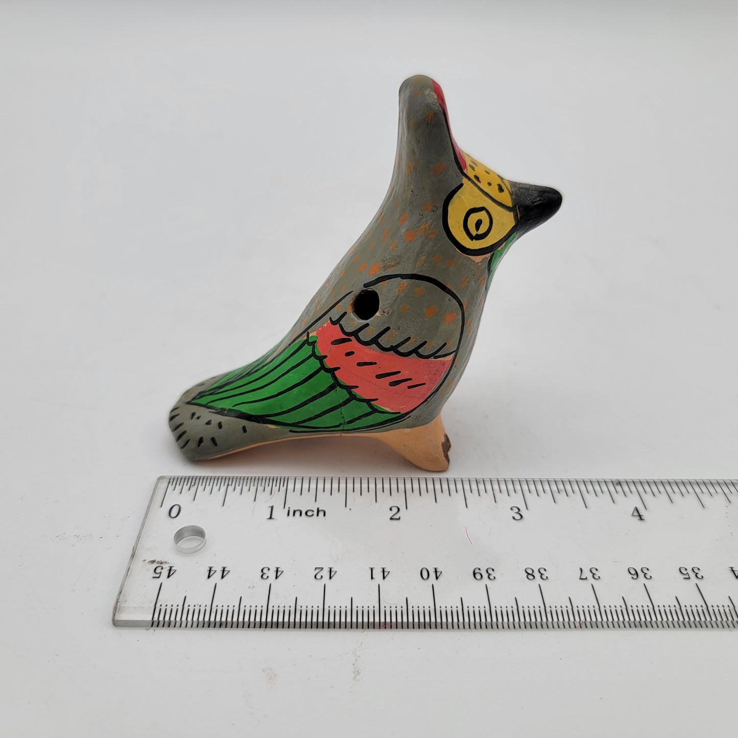 Mexican Pottery Bird Ocarina Pointy Head