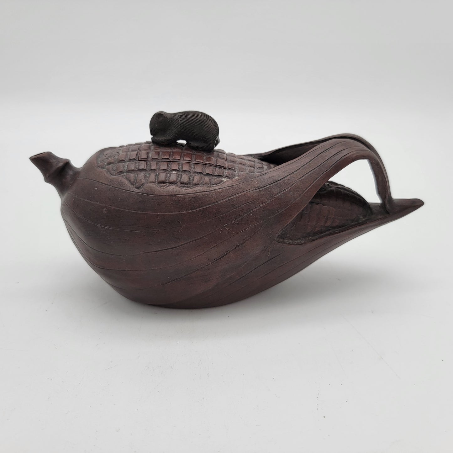 Yixing Zisha Pottery Mouse Corn Flagoon Wine Pot Teapot