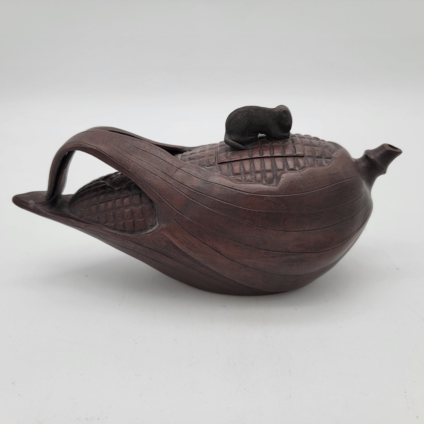 Yixing Zisha Pottery Mouse Corn Flagoon Wine Pot Teapot