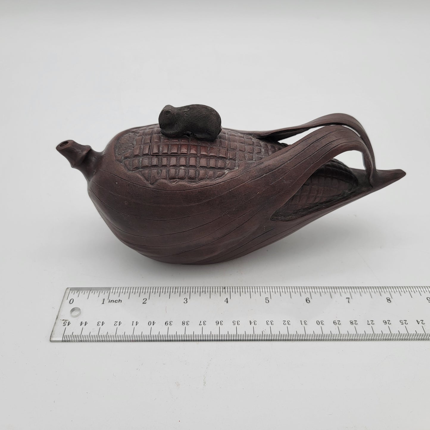 Yixing Zisha Pottery Mouse Corn Flagoon Wine Pot Teapot