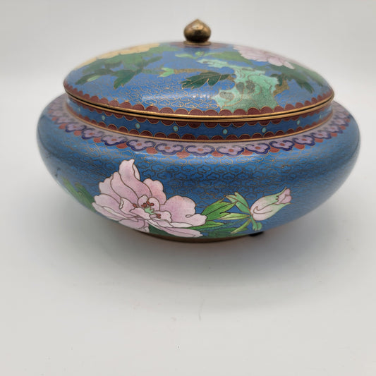 Antique Cloisonne Lidded Bowl