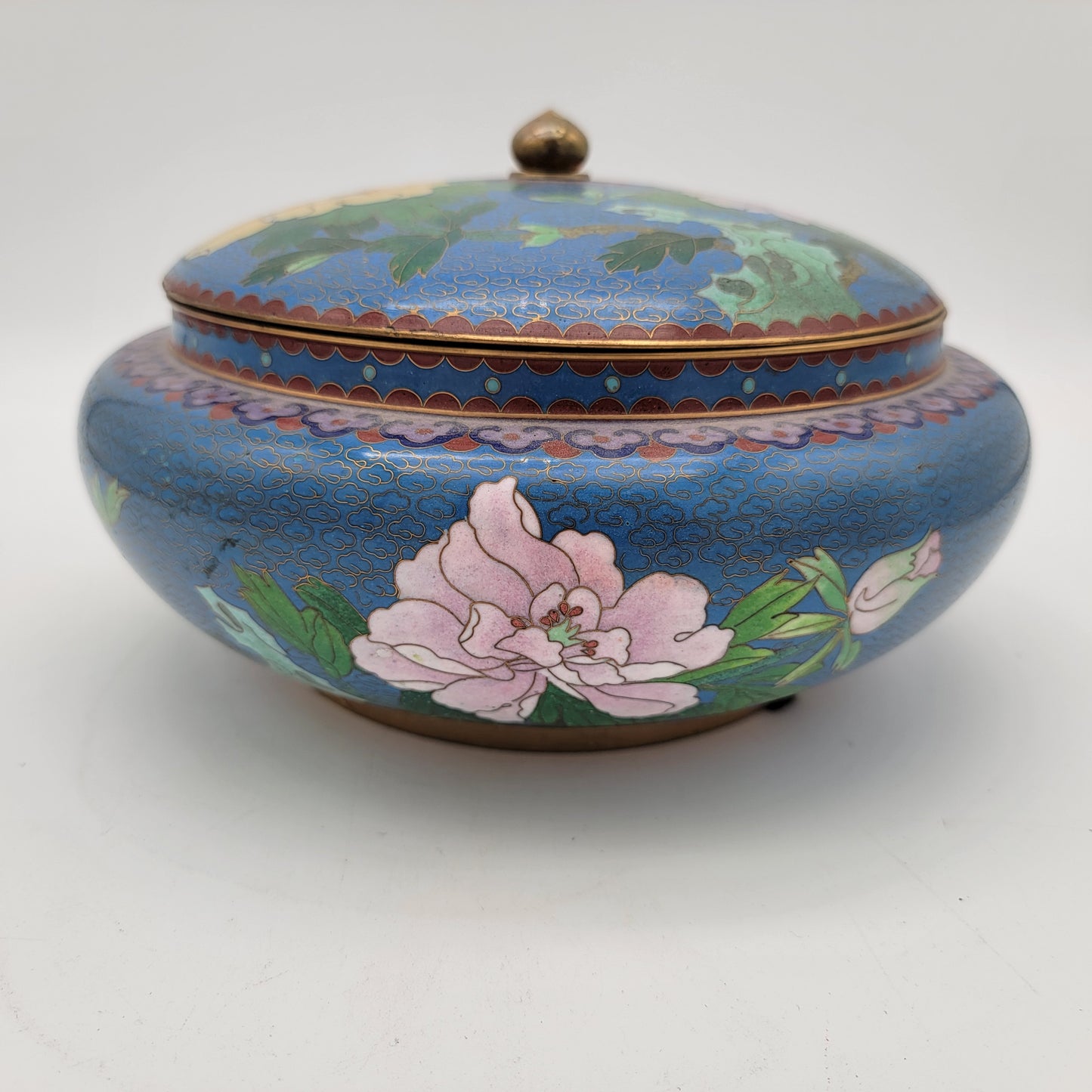 Antique Cloisonne Lidded Bowl