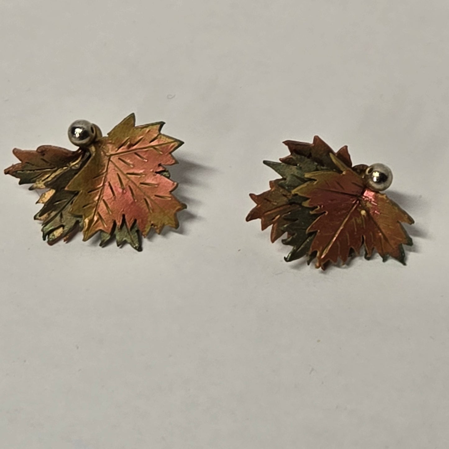 Leaf Brooch and Leaf Earrings