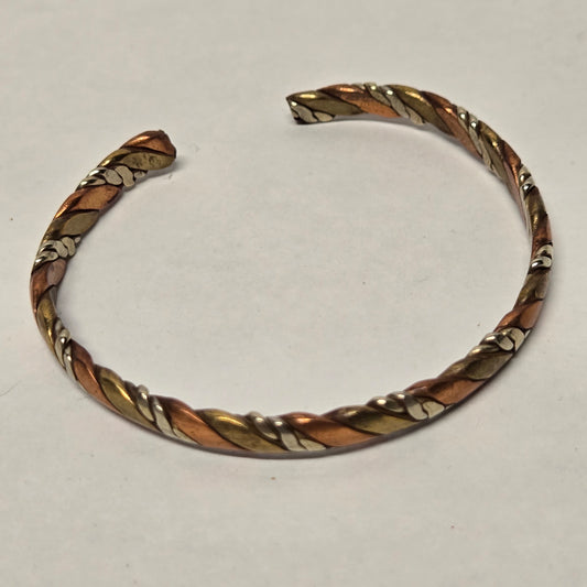 Copper Brass Twisted Metals Cuff Bracelet