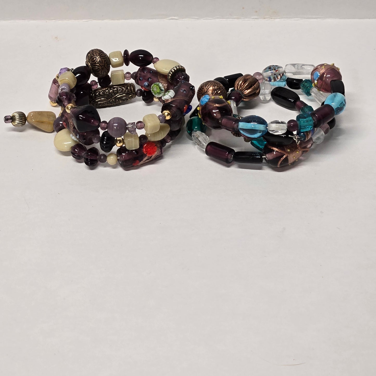 Pair of Glass Beaded Wrap Bracelets