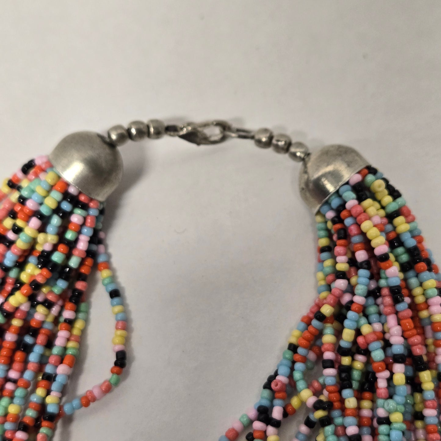 Colorful Multistrand Beaded Necklace and Bracelet