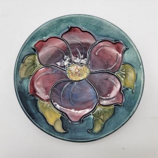 Vintage Moorcroft Small Dish Clematis Pattern