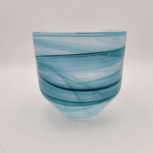 Blue Swirl Eco Glass Vase