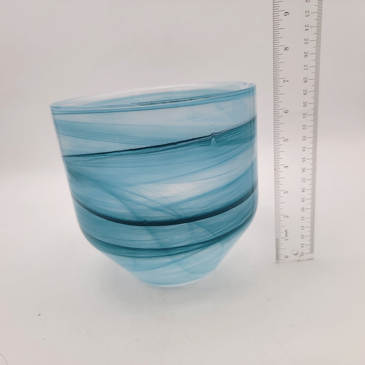 Blue Swirl Eco Glass Vase