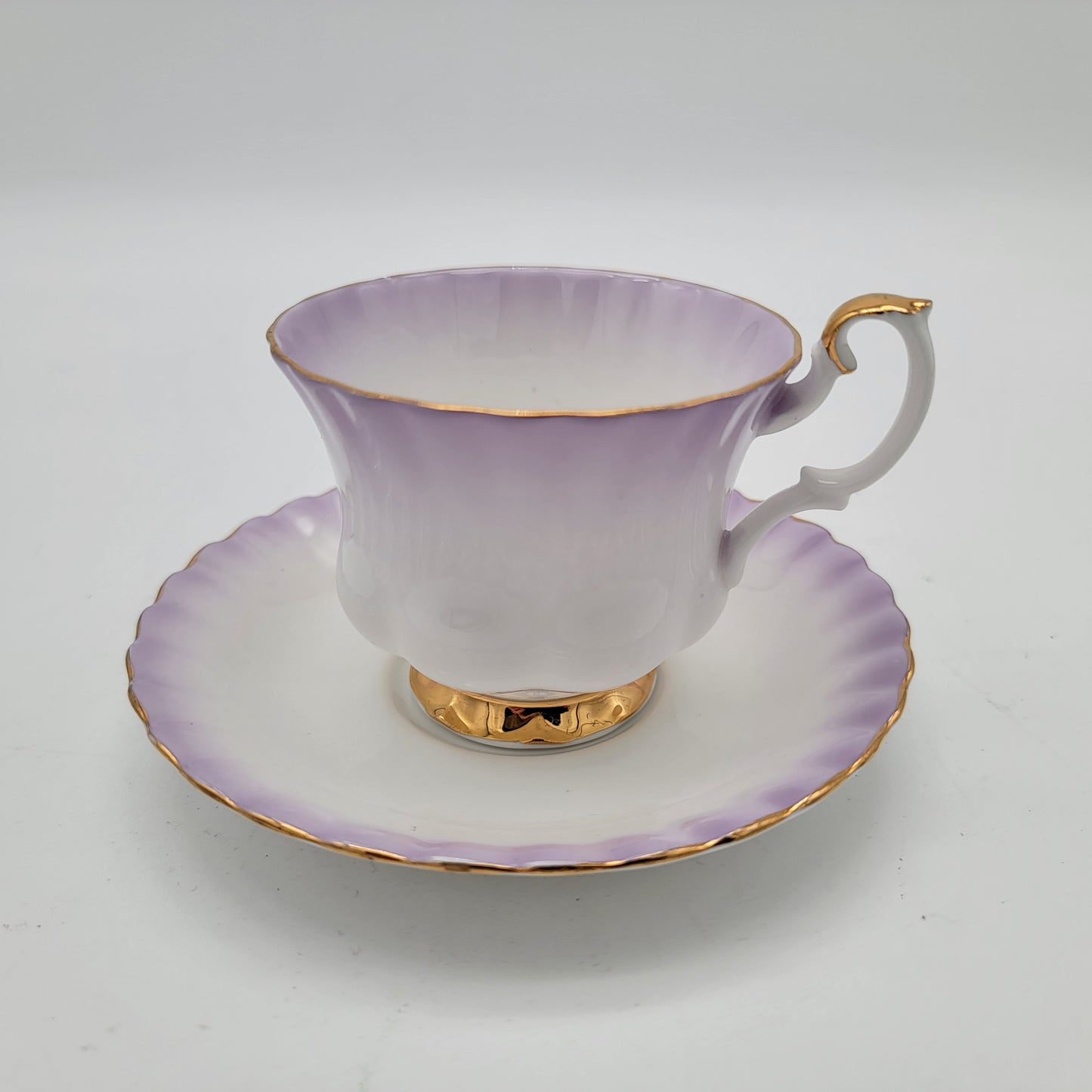 Royal Albert Rainbow Pastel Purple Teacup and Saucer