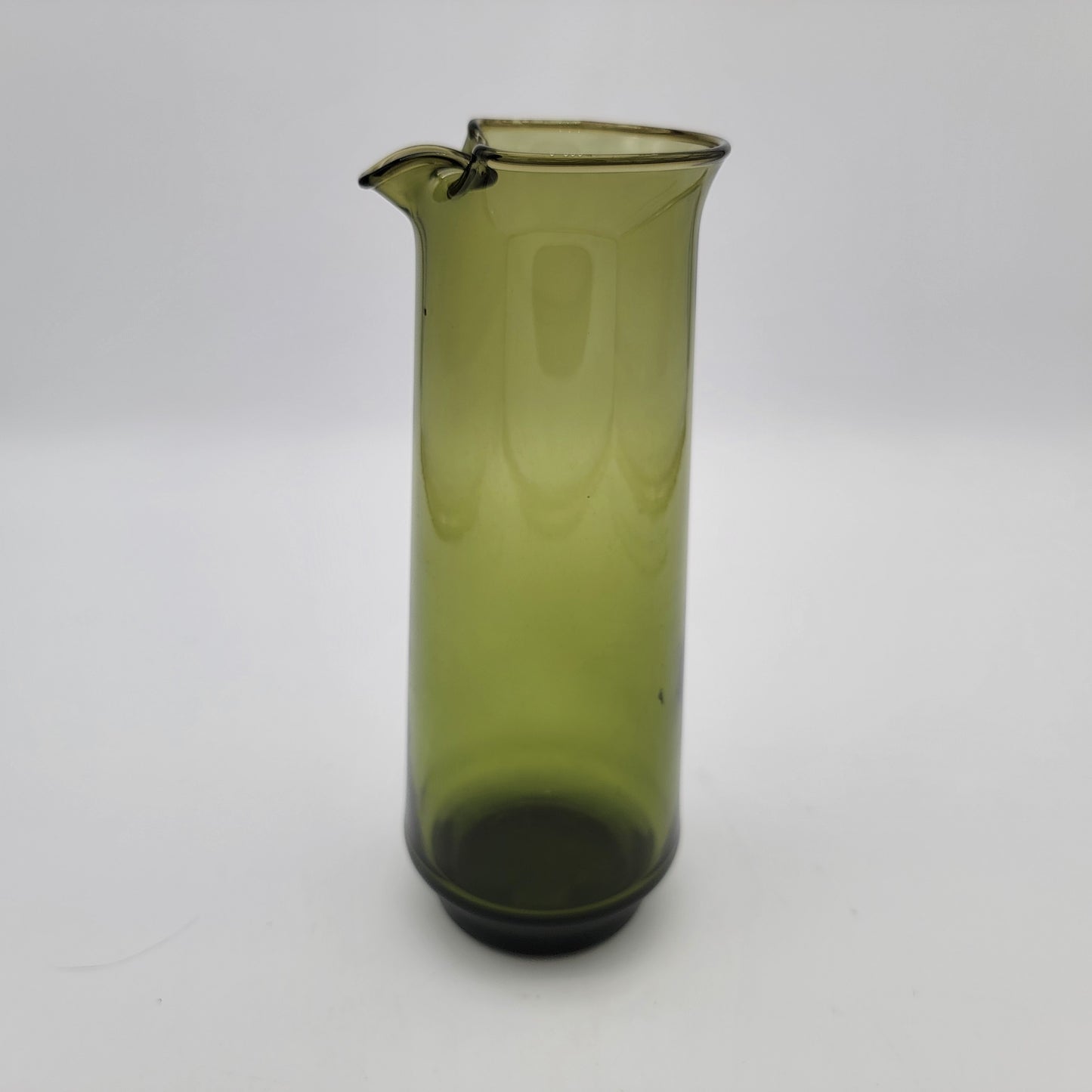 Mid Century Olve / Avocado Green Handleless Pitcher