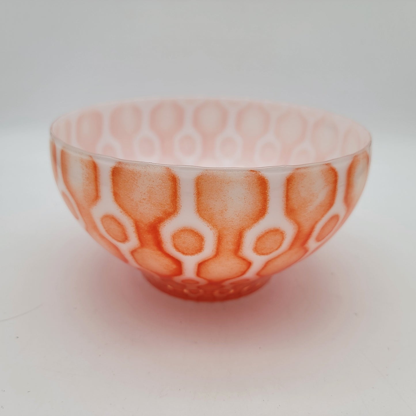 Kosta Boda Sweden Hand Blown Orange Lolly Bowl by Olle Brozen