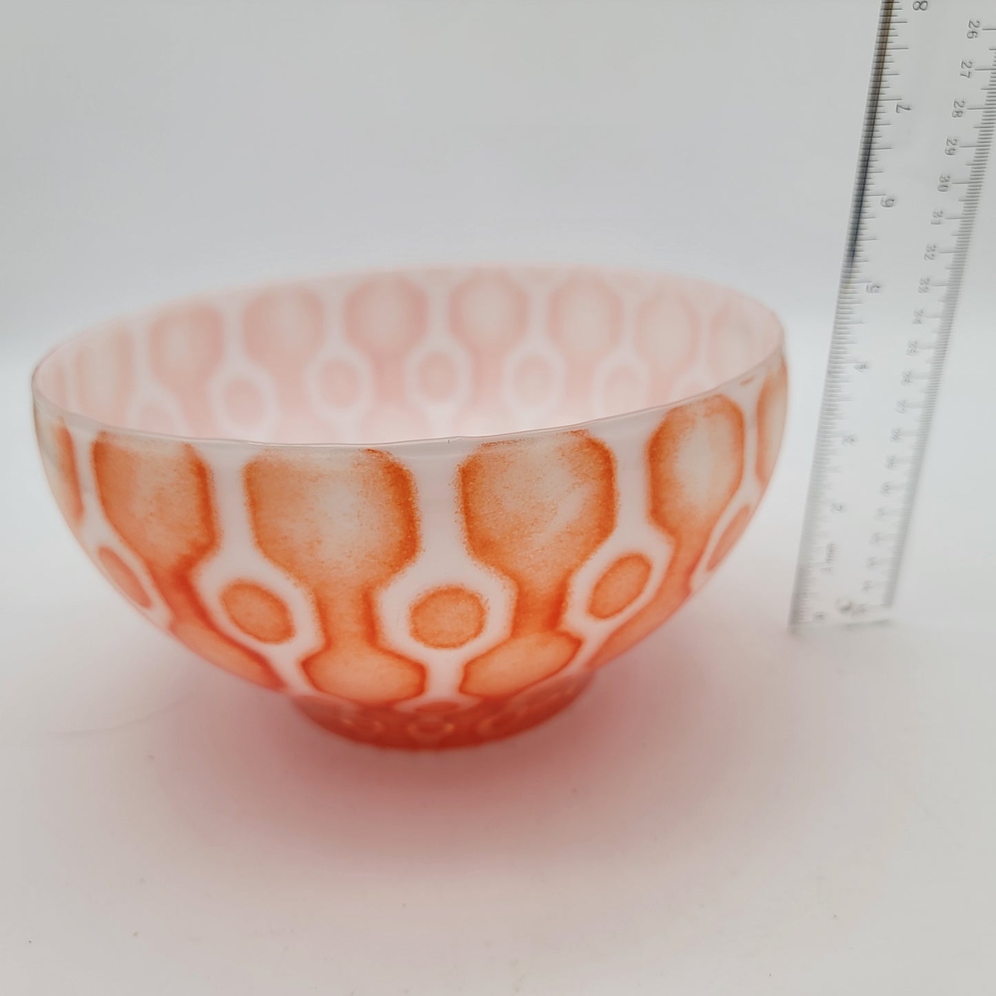 Kosta Boda Sweden Hand Blown Orange Lolly Bowl by Olle Brozen