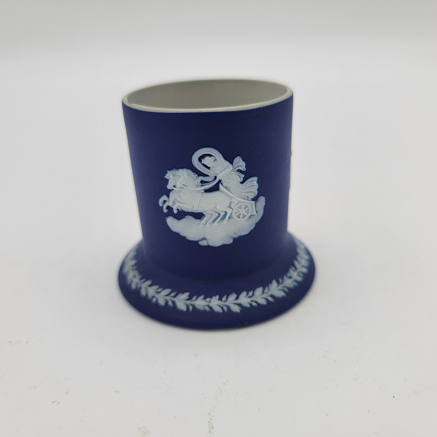 Dark Blue Wedgwood Jasperware Match Holder as found