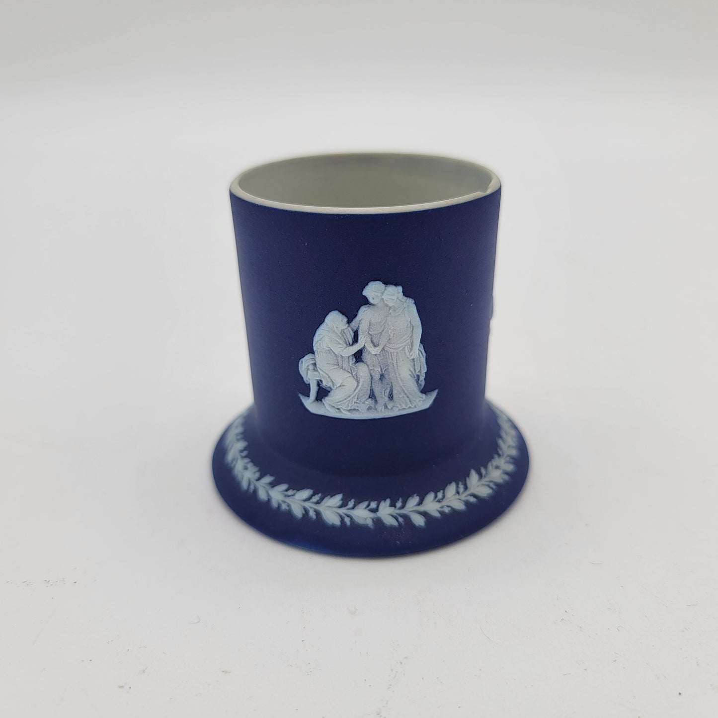 Dark Blue Wedgwood Jasperware Match Holder as found