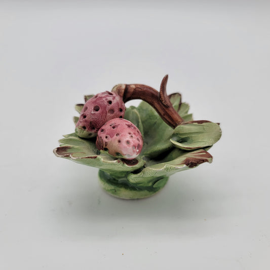 Capodimonte Strawberries Basket - as found