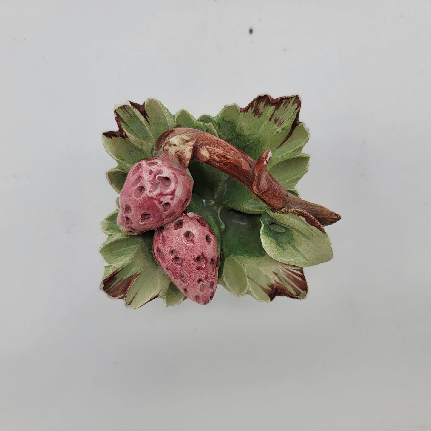 Capodimonte Strawberries Basket - as found