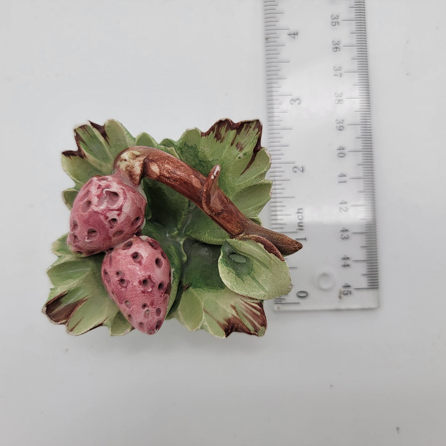 Capodimonte Strawberries Basket - as found