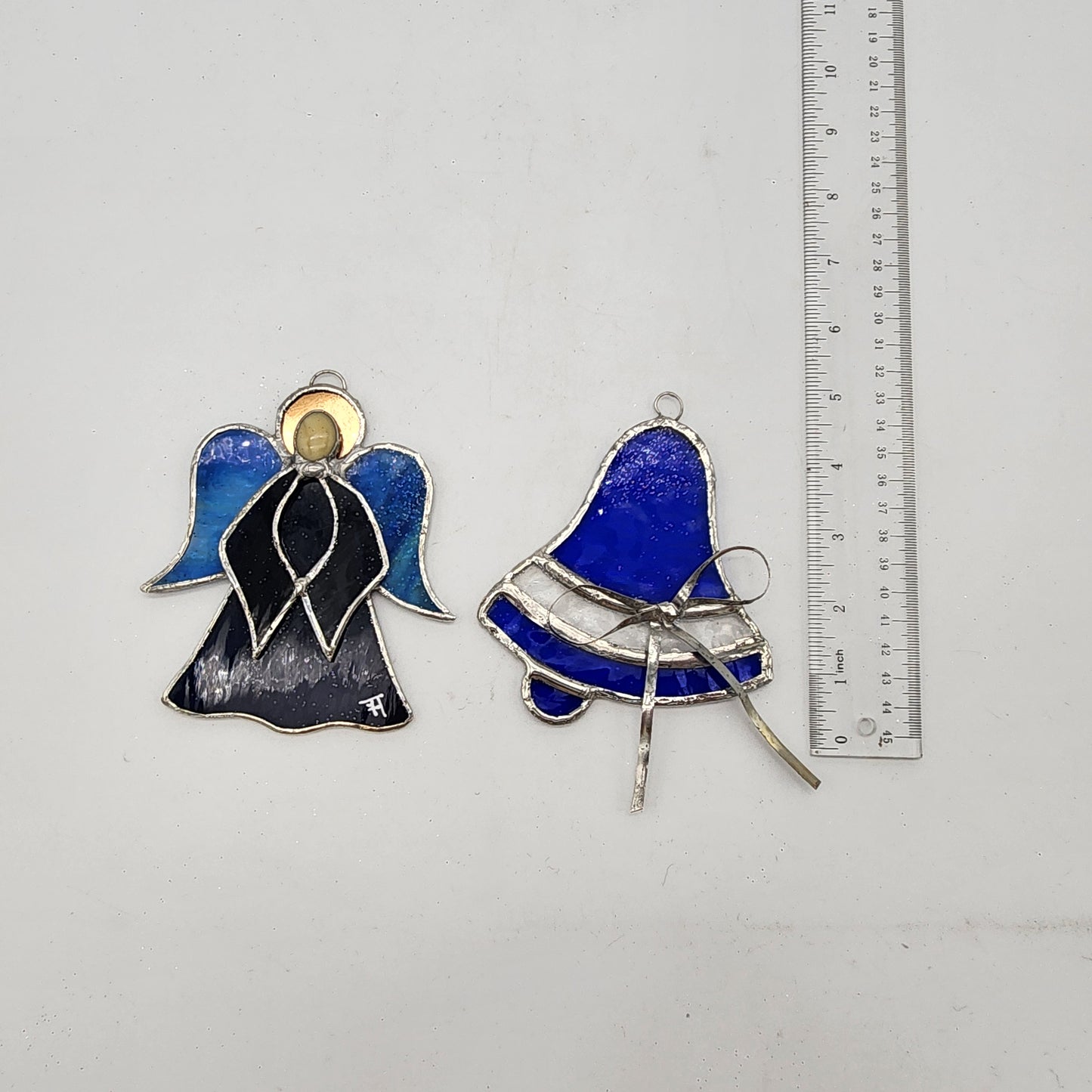 Pair of Stained Glass Ornaments