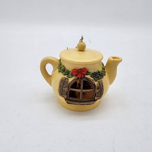 Vintage Teapot Diorama Ornament