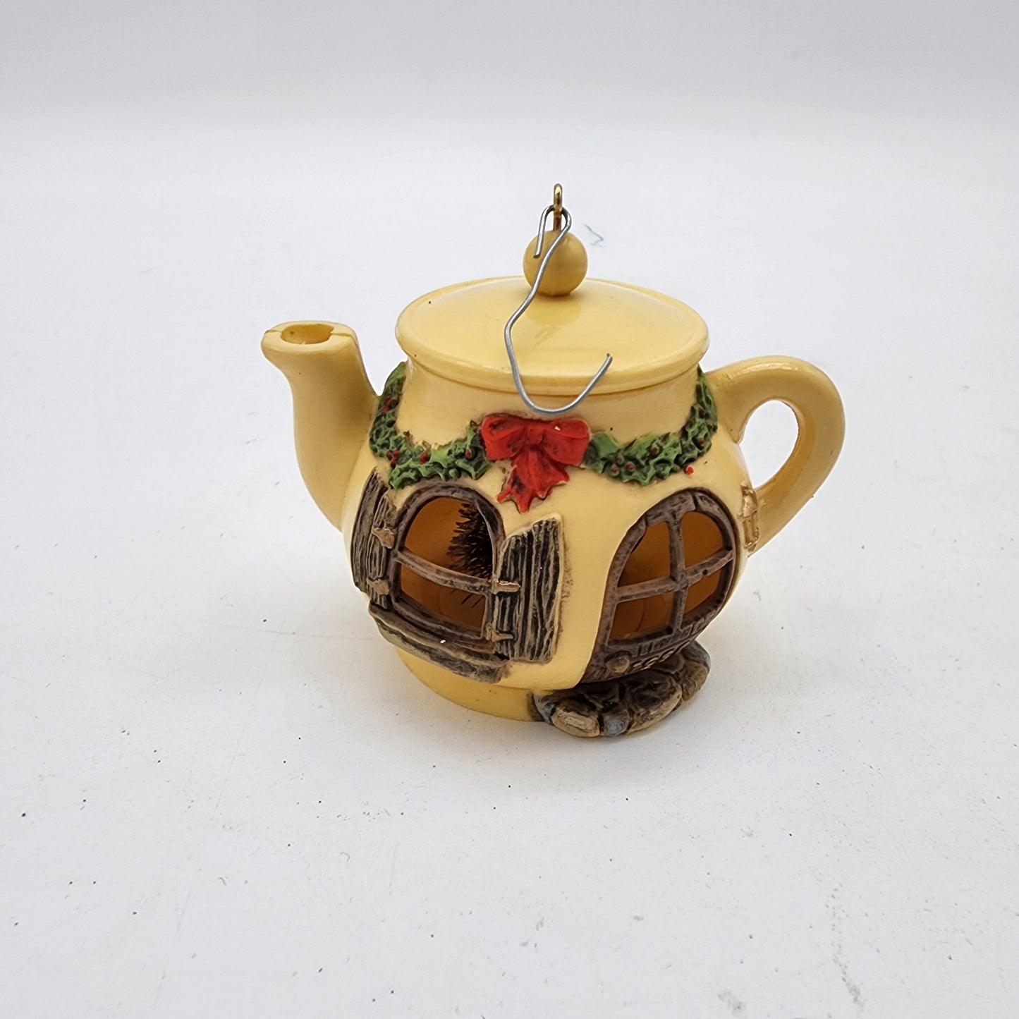 Vintage Teapot Diorama Ornament