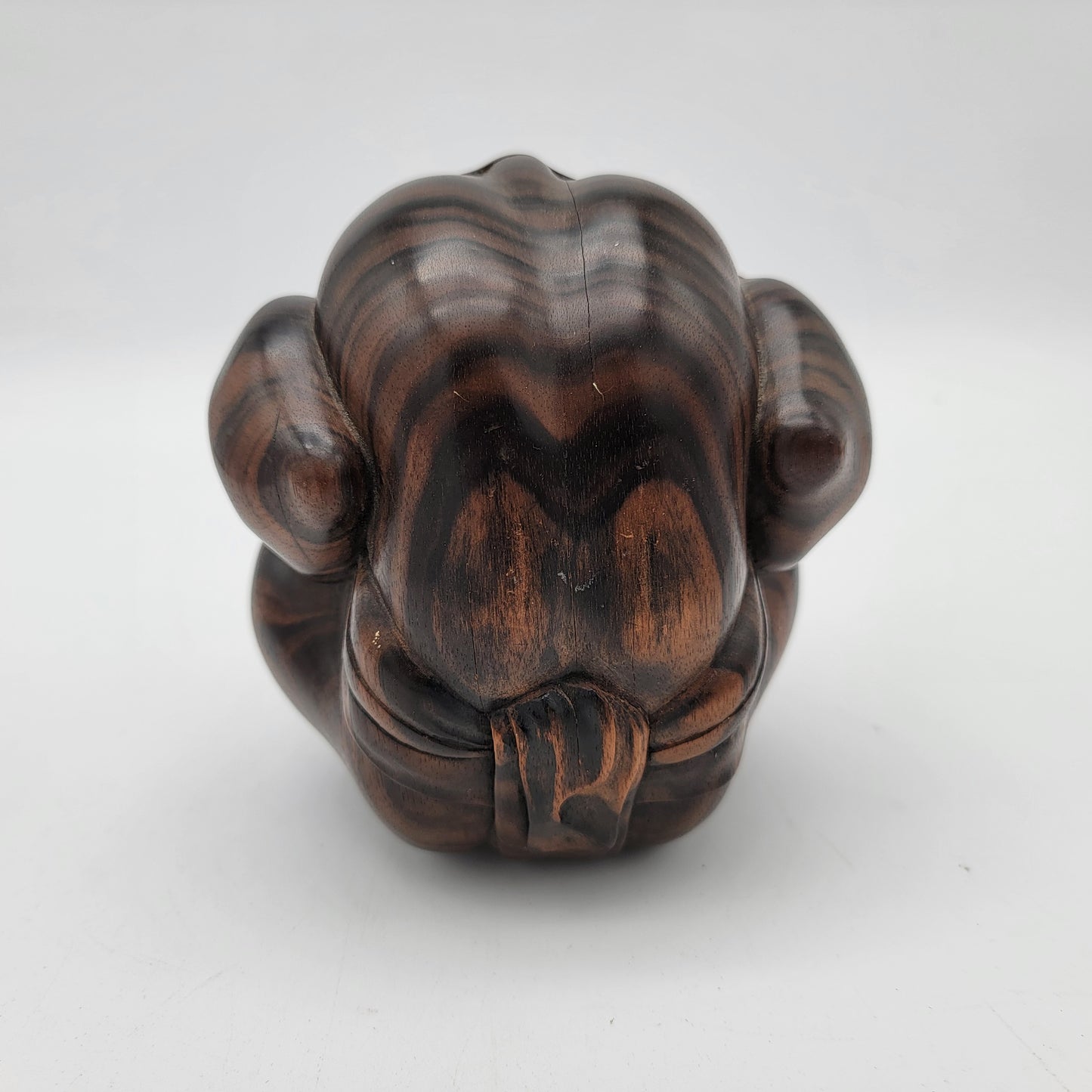 Carved Rosewood Weeping Buddha