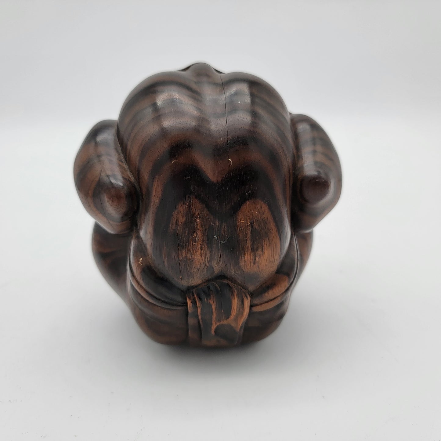 Carved Rosewood Weeping Buddha